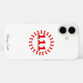 Coques Case-Mate iPhone Angel Numéro 111 Rouge Design - Manifestation (Verso (horizontal))