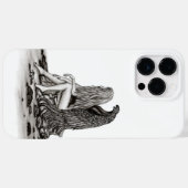 Coques Case-Mate iPhone Angel, perdu dans la pensée, noir et blanc Design (Verso (horizontal))