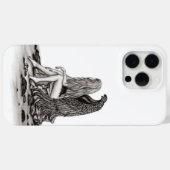 Coques Case-Mate iPhone Angel, perdu dans la pensée, noir et blanc Design (Verso (horizontal))