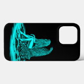 Coques Case-Mate iPhone Angel, perdu dans la pensée, noir et vert Design (Verso (horizontal))