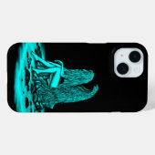 Coques Case-Mate iPhone Angel, perdu dans la pensée, noir et vert Design (Verso (horizontal))