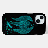 Coques Case-Mate iPhone Angel perdu en amour, noir et vert Design (Verso (horizontal))