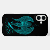 Coques Case-Mate iPhone Angel perdu en amour, noir et vert Design (Verso (horizontal))