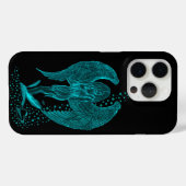 Coques Case-Mate iPhone Angel perdu en amour, noir et vert Design (Verso (horizontal))