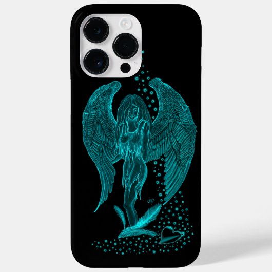 Coques Case-Mate iPhone Angel perdu en amour, noir et vert Design (Verso)