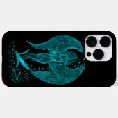 Coques Case-Mate iPhone Angel perdu en amour, noir et vert Design (Verso (horizontal))