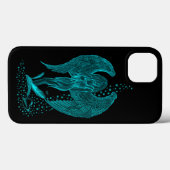 Coques Case-Mate iPhone Angel perdu en amour, noir et vert Design (Verso (horizontal))