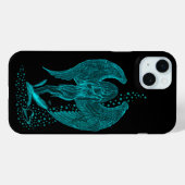 Coques Case-Mate iPhone Angel perdu en amour, noir et vert Design (Verso (horizontal))
