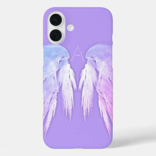 Coques iPhone 16 Plus ANGEL WINGS Fairy Purple Monogramme