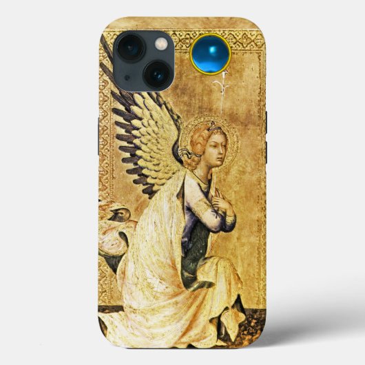 Coques Case-Mate iPhone ANGÉLE ANNONCIÉ EN OR ET BLEU, Parchemin (Verso)