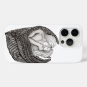Coques Case-Mate iPhone Angels Kissing, noir et blanc Design (Verso (horizontal))