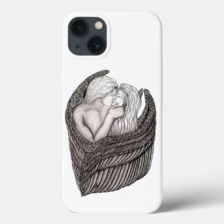 Case-Mate iPhone Case Angels Kissing, noir et blanc Design