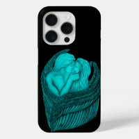 Angels Kissing, noir et vert Design