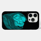 Coques Case-Mate iPhone Angels Kissing, noir et vert Design (Verso (horizontal))