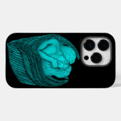 Coques Case-Mate iPhone Angels Kissing, noir et vert Design (Verso (horizontal))