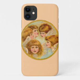 Coques Pour iPhone Anges dans un cercle d'anneau en or