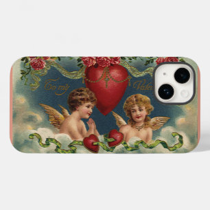 Coque Pour iPhone 14 Anges de la Saint-Valentin vintages au paradis