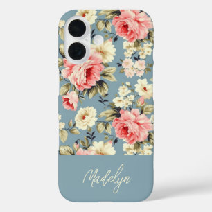 Coques iPhone 16 Anglais Cottage Garden Flowers Personnalisé