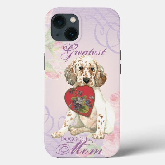 Coques Case-Mate iPhone Anglais Setter Heart Maman (Verso)