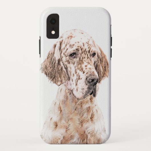 Coques Case-Mate iPhone Anglais Setter Orange Belton Peinture Chien Art (Dos)