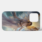 Coques Case-Mate iPhone Angle De Protection En Aquarelle Bleue Bleue (Verso (horizontal))