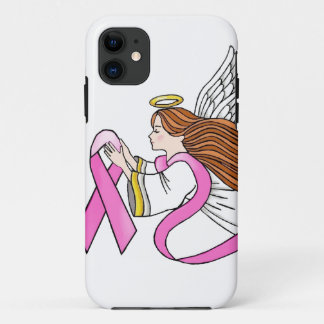 Coque iPhone 11 Angle de sensibilisation "Ruban rose"