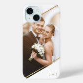 Coques Case-Mate iPhone Angle minimal Monogramme Photo personnalisée (Verso)