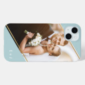 Coques Case-Mate iPhone Angle moderne Monogramme Photo personnalisée (Verso (horizontal))