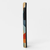 Coques Case-Mate iPhone Angles Abstraits de bleu et d'orange (Dos/Gauche)