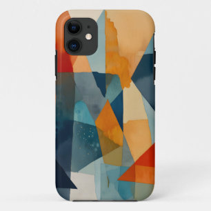 Case-Mate iPhone Case Angles Abstraits de bleu et d'orange