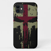 Coques Case-Mate iPhone Angleterre Coque-coque iphone du crâne Grunge (Dos)