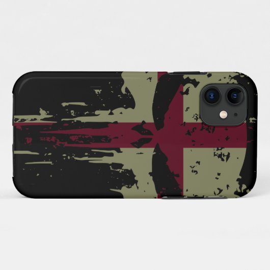 Coques Case-Mate iPhone Angleterre Coque-coque iphone du crâne Grunge (Dos (Horizontal))