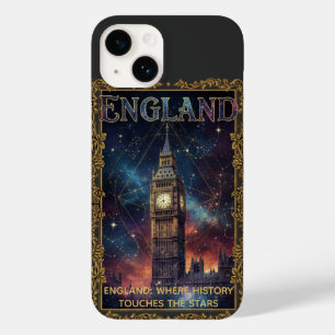 Coque Pour iPhone 14 Angleterre Cosmique Big Ben Art Céleste