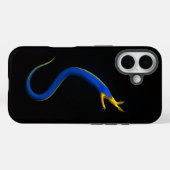 Coques Case-Mate iPhone Anguille Ruban Bleu Black 4 Luxe iPhone 16 Mate (Verso (horizontal))