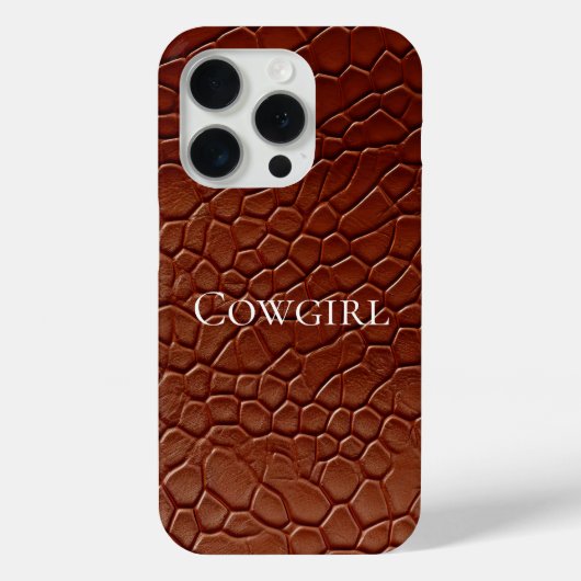 Coques Case-Mate iPhone Animal Brown en cuir de l'Ouest (Verso)