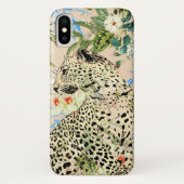 Coques Case-Mate iPhone Animal hawaïen empreinte de léopard tropical (Dos)