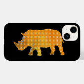 Coques Case-Mate iPhone animal rhino à points blancs (Verso (horizontal))