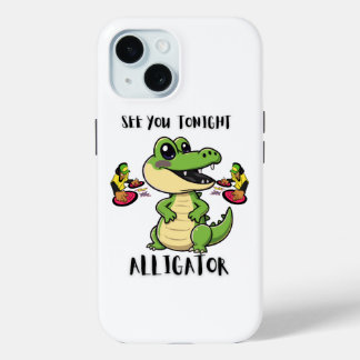Coque Pour iPhone 15 Animals Party Alligator