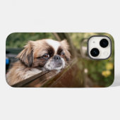 Coques Case-Mate iPhone Animaux de bébés cutest | Pekingese Chiot en voitu (Verso (horizontal))