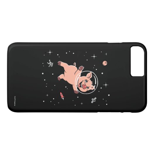 Coques Case-Mate iPhone Animaux De Cochon Dans L'Espace (Dos (Horizontal))