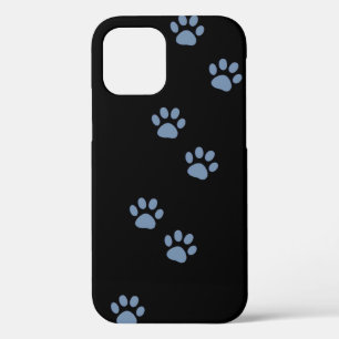 Coque iPhone 12 animaux de compagnie chiens chat pawprints