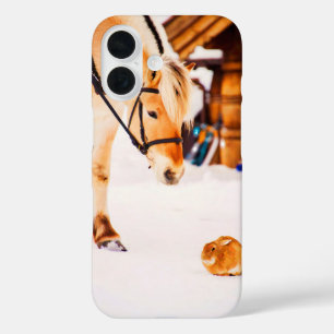 Coques iPhone 16 Animaux de ferme lapin de cheval