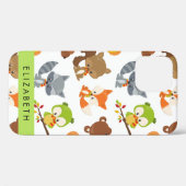 Coques Case-Mate iPhone Animaux de forêt, Animaux de forêt, Votre nom (Verso (horizontal))