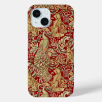ANIMAUX FORESTIERS, FOX, PEACOCK, LIT EN FLORAL RO