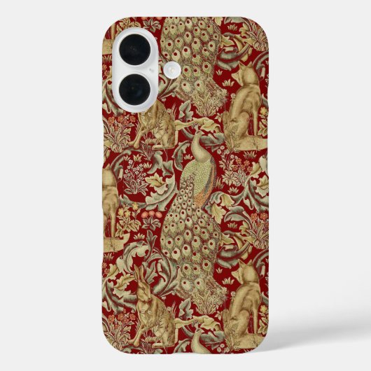 COQUES Case-Mate iPhone ANIMAUX FORESTIERS, FOX, PEACOCK, LIT EN FLORAL RO (Verso)