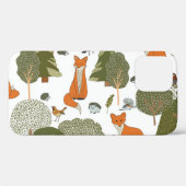 Coques Case-Mate iPhone Animaux forestiers : renards, oiseaux motifs (Verso (horizontal))