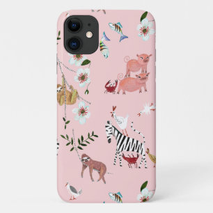 Case-Mate iPhone Case Animaux Parents Roses & Zebra Motif mignon