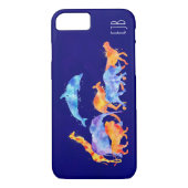 Coques Case-Mate iPhone Animaux sauvages exécutant un monogramme d'aquarel (Dos)