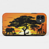 Coques Case-Mate iPhone Animaux sauvages sur l'iPhone de coucher du soleil (Dos (Horizontal))