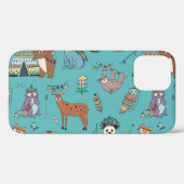 Coques Case-Mate iPhone Animaux tribaux : motif forestier. (Verso (horizontal))